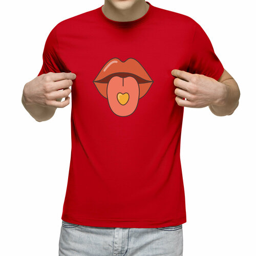 Футболка Us Basic, размер XL, красный мужская футболка сова с сердечком l красный
