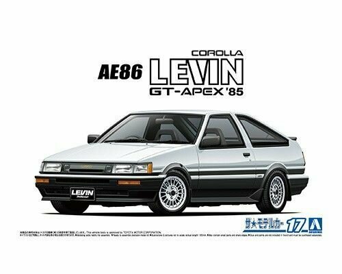 Сборная модель Toyota Corolla Levin AE86 GT-Apex '85 06192 AOSHIMA Япония