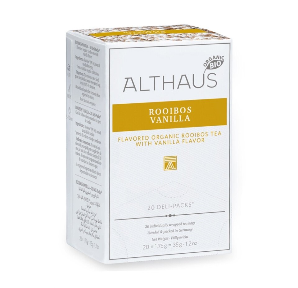 Чай травяной Althaus Rooibos Vanilla пакетированный 20x1.75г, Германия