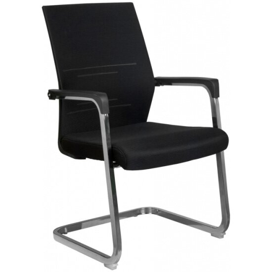 Кресло офисное Riva Chair RCH D818 Чёрная сетка. на полозьях