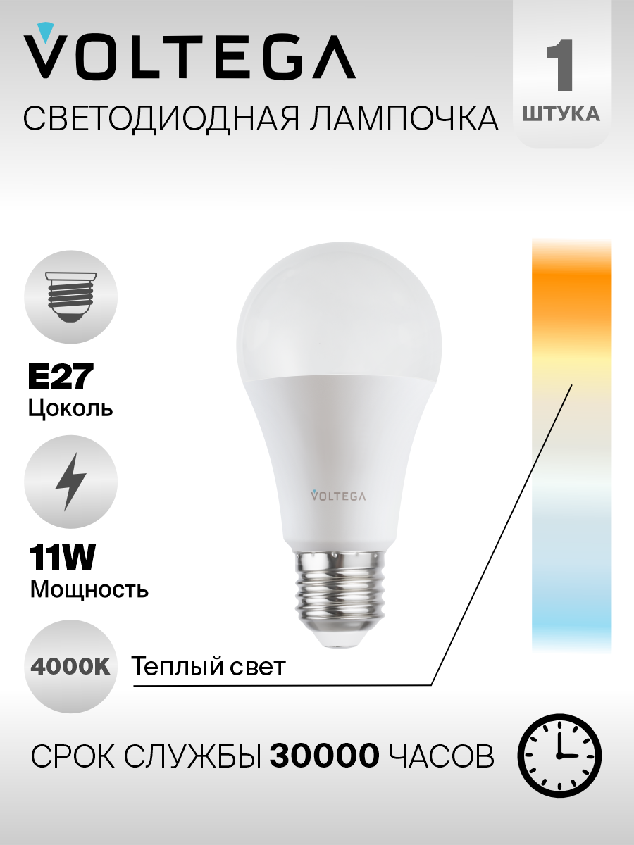Лампочка Voltega LED E27 11W 5738
