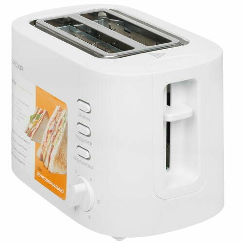 Тостер DEXP TS-815RDW Matt Series белый 2118₽