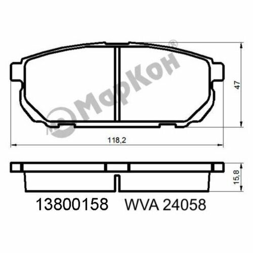 Колодки тормозные дисковые Markon 13800158