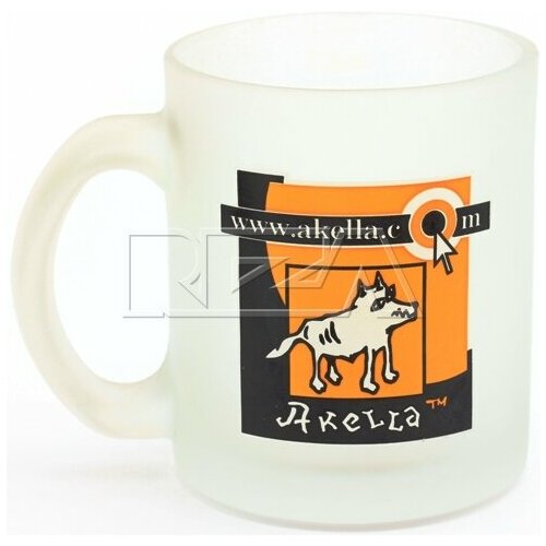 Кружка Akella Акелла. Издатель игр в России (300 мл) прозрачная матовая Оригинал