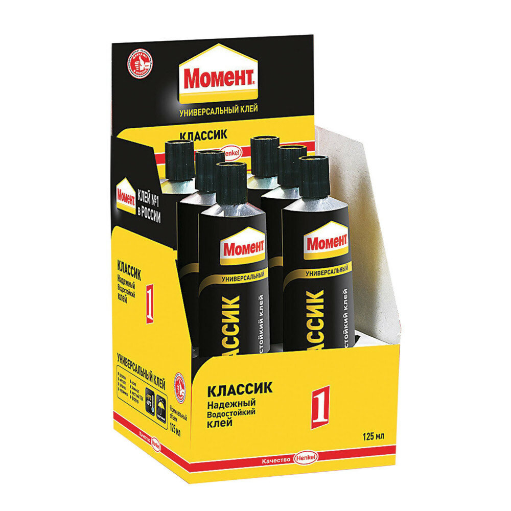 Клей универсальный МОМЕНТ-1 125 мл в шоу-боксе 781737