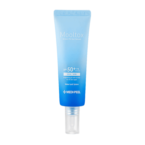 фото Увлажняющая солнцезащитная сыворотка medi-peel aqua mooltox water-fit sun serum spf 50+ pa, 50 мл