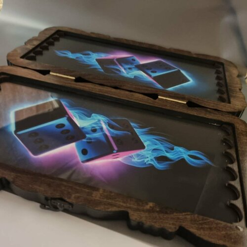 Нарды деревянные под стеклом 7200₽