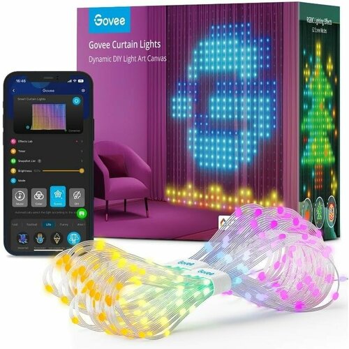 Умная светодиодная штора Govee WiFi RGB Smart LED, 520 светодиодов