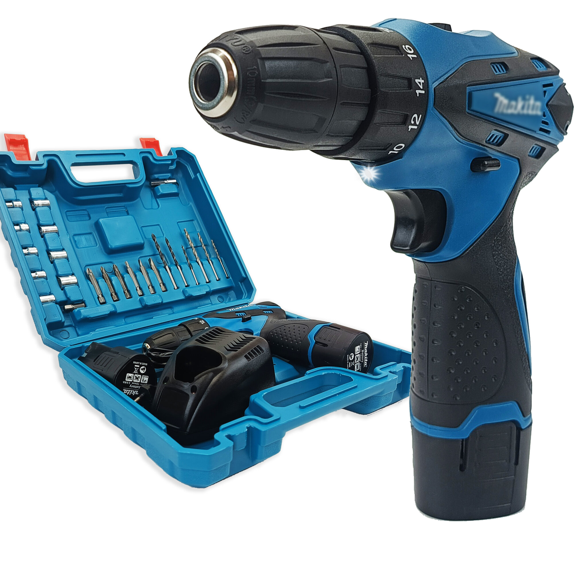 Аккумуляторная дрель Makila 12V с оснасткой