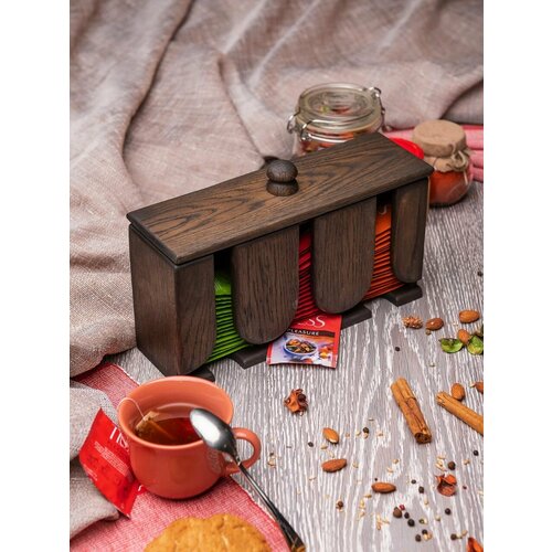 Подставка для чайных пакетиков большая черная