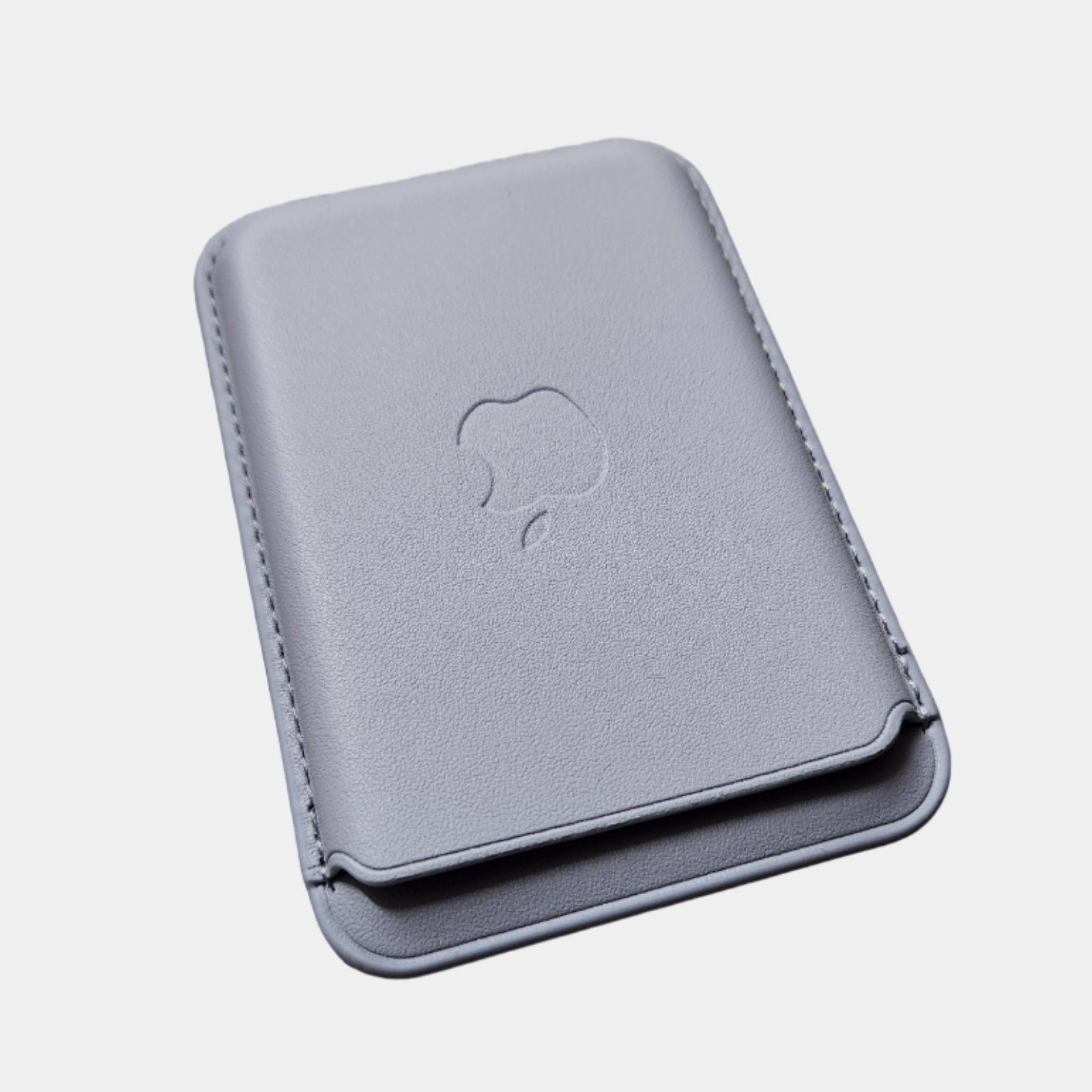 Картхолдер Magsafe Wallet iPhone для хранения водительского удостоверения и кредитных карт (фиолетовый, с логотипом) — фото 1