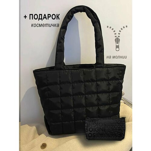 Сумка тоут Bertoldi фактура стеганая черный 1249₽