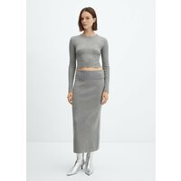 Юбка длинная из трикотажа от MANGO - стильный и комфортный выбор для повседневной носки.;
Трикотаж, из которого  ...