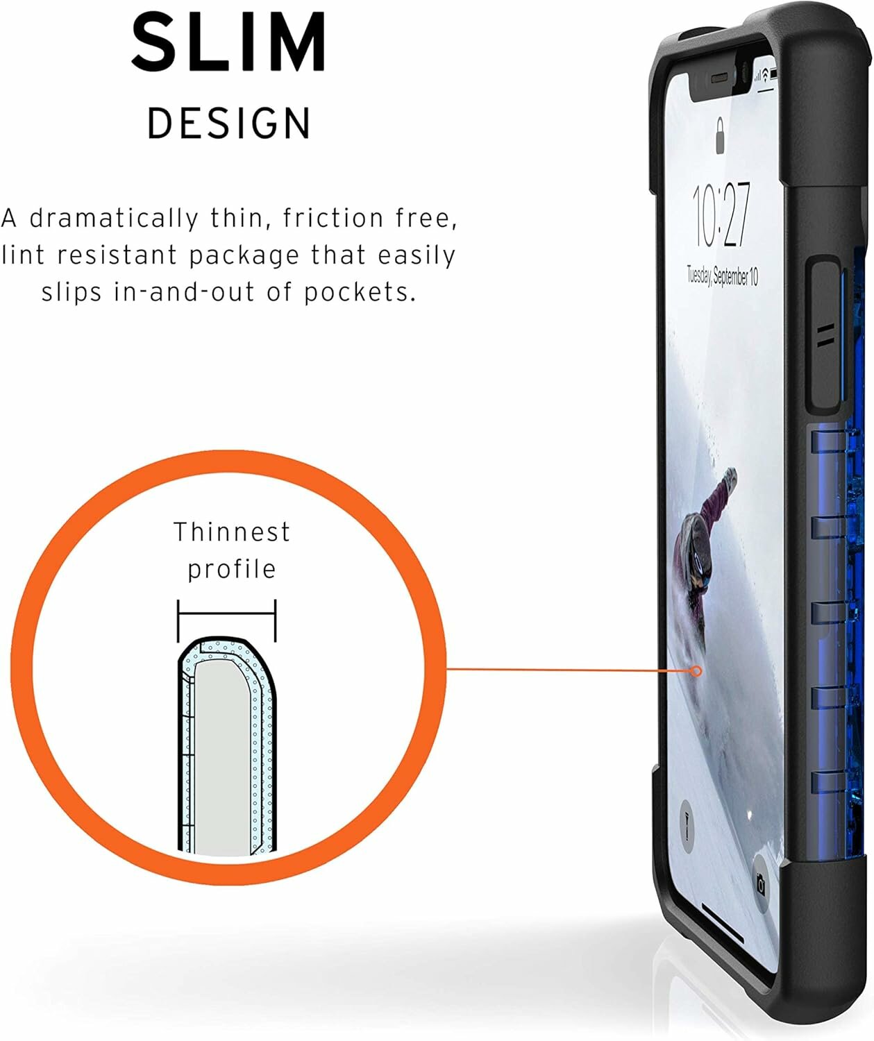 Чехол (клип-кейс) UAG Plasma, для Apple iPhone 11 Pro, синий [111703115050] - фото №7