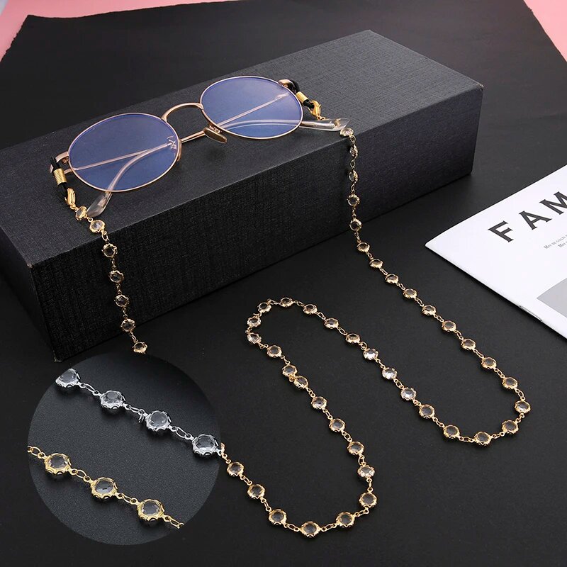 Teamer Золотая цепочка для очков, black Rose Gold, Женский — фото 1