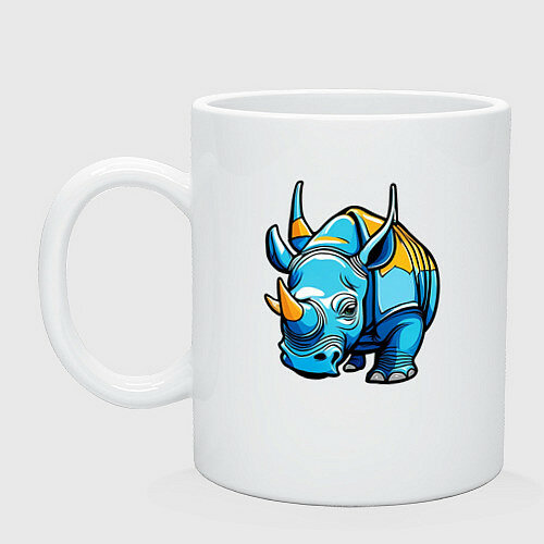 Мультяшный носорог Керамическая кружка