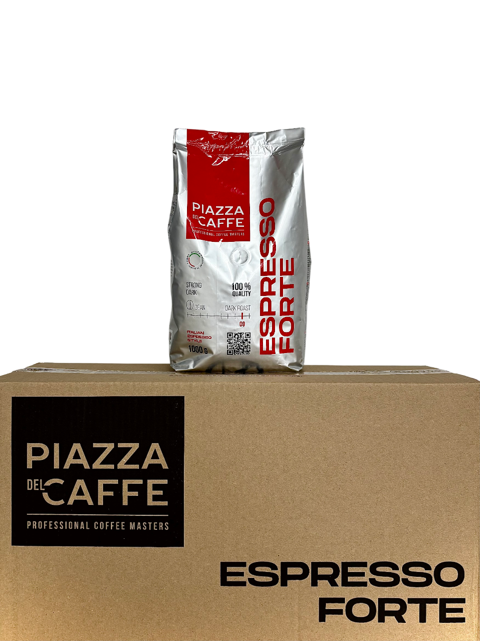 Пьяцца дель кафе Эспрессо форте зерно 1000г Piazza Del Cafe Espresso Forte - 6 штук