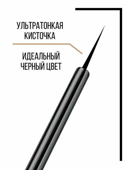 Подводка для глаз Matt INK, waterproof черный, LUXVISAGE — фото 1
