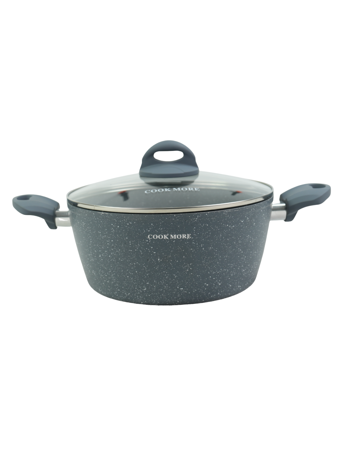 Кастрюля Cook More, нержавеющая сталь, стеклянная крышка, 4.6 л, для всех типов плит.