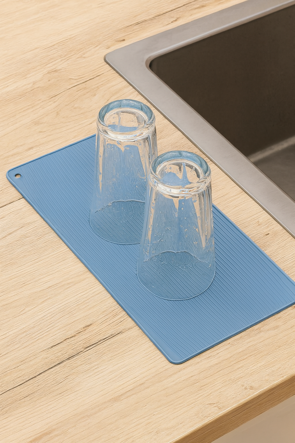 Силиконовый сливной коврик для сушки посуды, стаканов