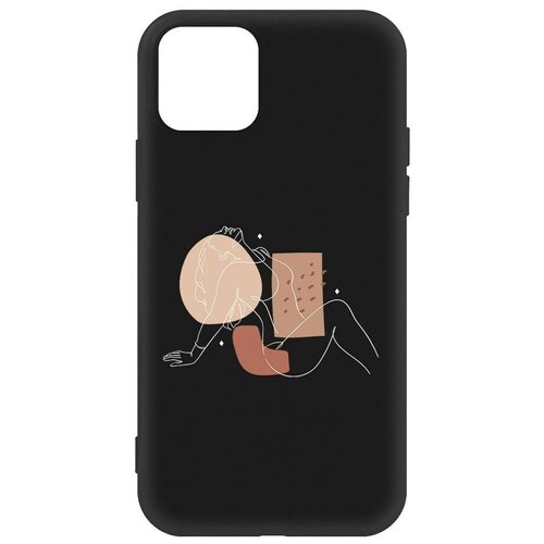Чехол-накладка Krutoff Soft Case Чувственность для iPhone 12 Pro Max черный