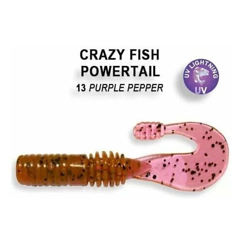 Силиконовая приманка мягкая съедобная Crazy Fish Powertail 2.8 70 мм 4-7-13-6 5 шт. силиконовая приманка мягкая съедобная crazy fish tough 2 8 70 мм 59 70 50d 6 5 шт