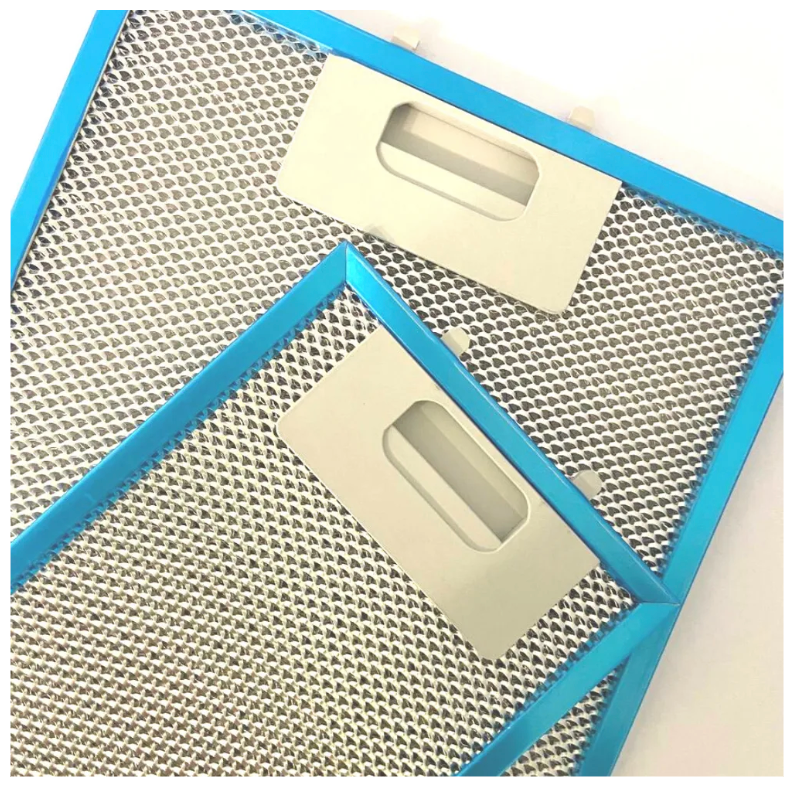 Фильтр алюминиевый рамочный для вытяжки / комплект 2 / 475х205х8/ 475х130х8мм