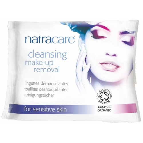 Natracare очищающие салфетки для снятия макияжа для чувствительной кожи Cleansing Make-up Removal