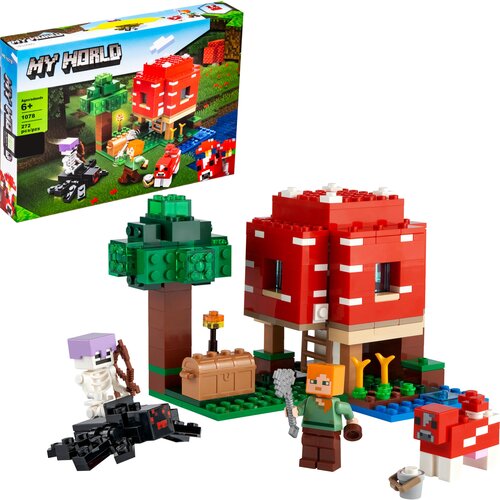 Конструктор «Грибной дом» (Minecraft) / 272 детали конструктор lego minecraft 21179 грибной дом 272 дет