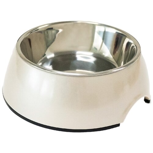 Миска Super Design Металлик для собак 350 мл 0.35 л белый 6 см 17.5 см