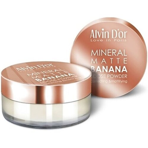 Рассыпчатая пудра Alvin D'or Mineral Banana Matte, тон песочный