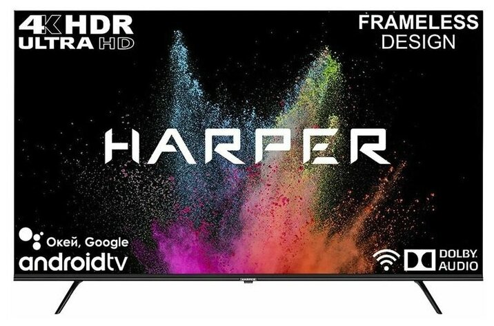 Телевизор 55" Harper 55U770TS (4K UHD 3840x2160, Smart TV) черный