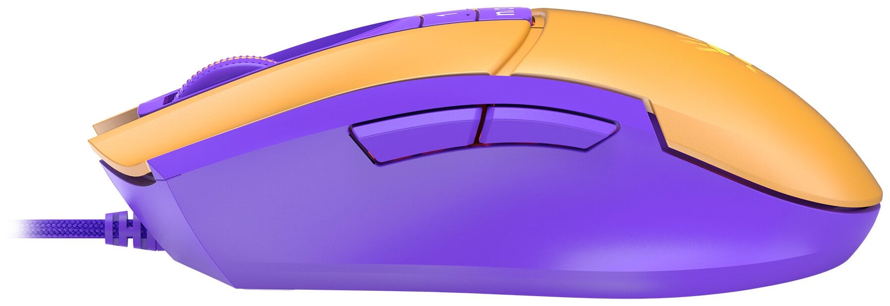 Мышь A4Tech Bloody L65 Max, желтый/фиолетовый (l65 max/royal violet) - фото №5