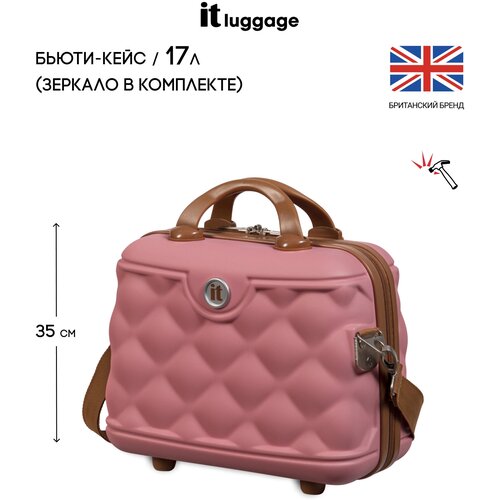 фото Бьюти-кейс it luggage, 30х35х17 см, розовый