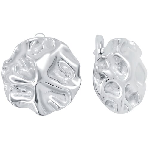 Серьги серебряные женские, серебро 925 пробы, ювелирное украшение Мечта, крупные, необычные, модные, вечерние сережки. Юмила