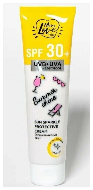 Monolove bio Солнцезащитный крем SPF 30+ SUMMER SHINE (с мерцающим эффектом), 100мл