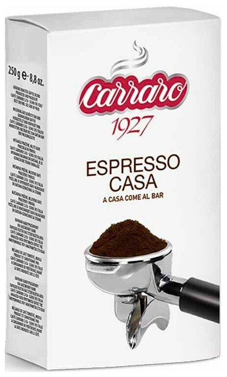 Кофе молотый Carraro Espresso Casa 250 гр в/у - фотография № 8