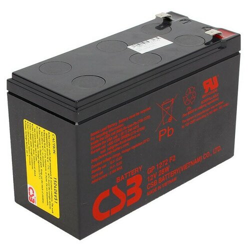 Аккумулятор для ИБП CSB GP1272F2 12V 28W 7.2Ah клеммы F2 аккумулятор для ибп csb gp 1245 12v 4 5ah клеммы f1