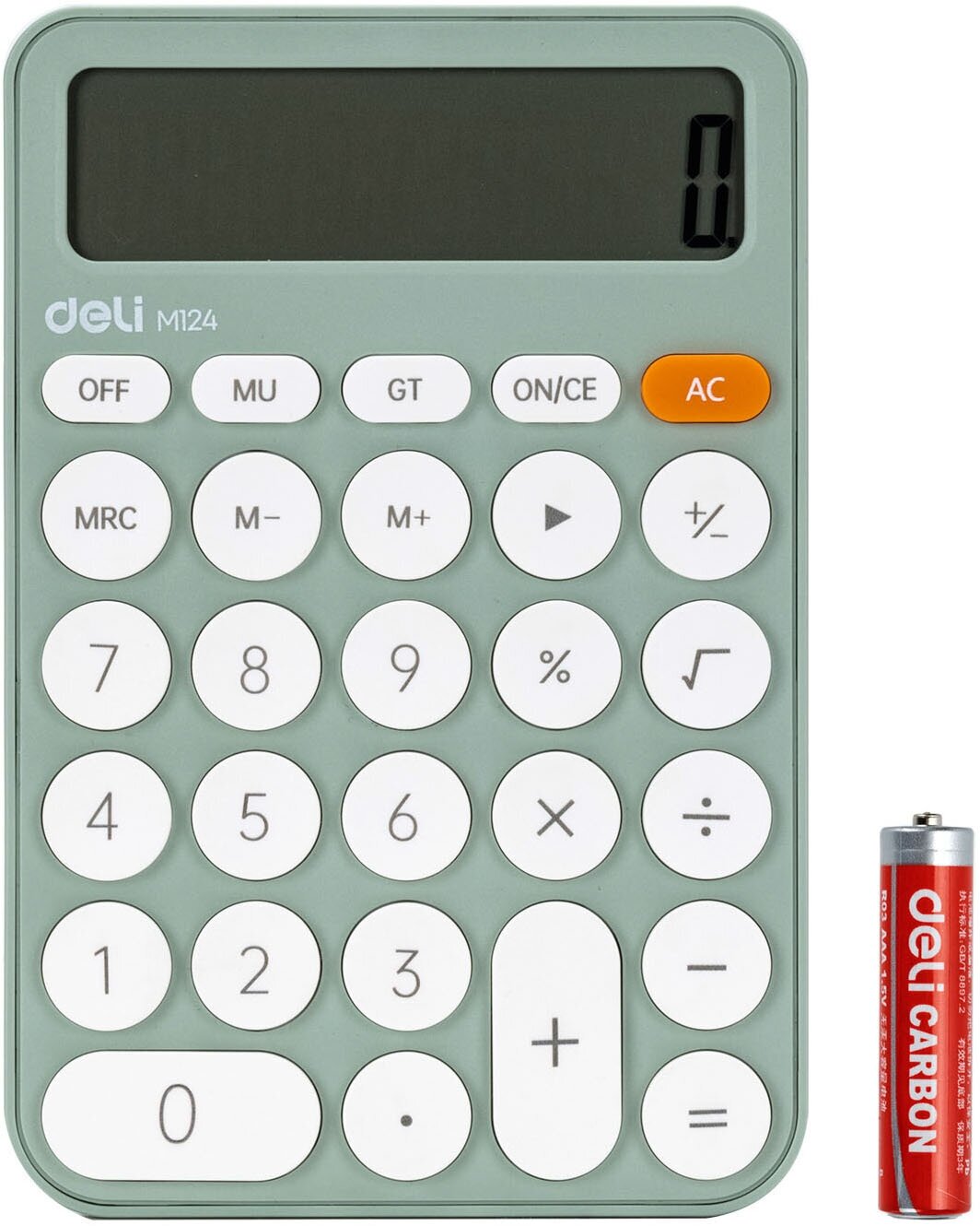 Калькулятор Deli EM124GREEN