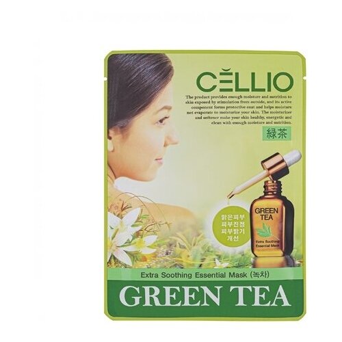 Маска тканевая для лица Dr. CELLIO с зеленым чаем
