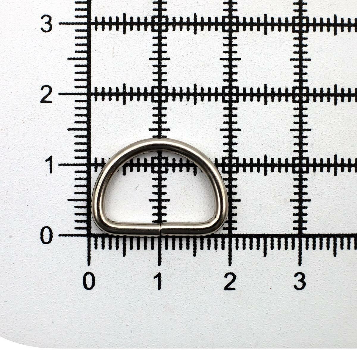 Полукольцо для ременной ленты разъемное 816-112, 19*14 мм, d 2мм (внутренняя ширина 15 мм), металл (никель), 100 шт