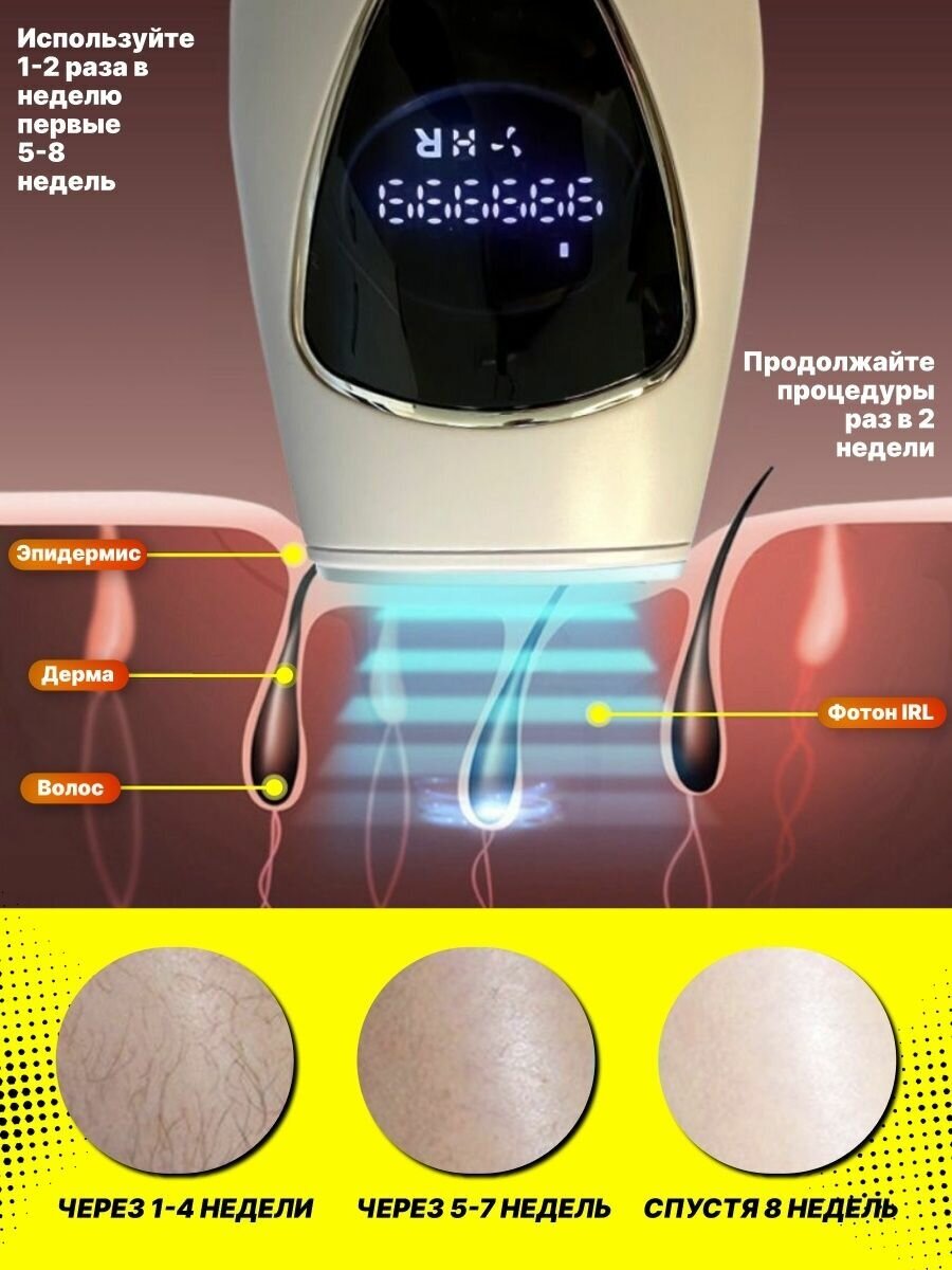 Мощный фотоэпилятор для удаления волос на теле - фотография № 5