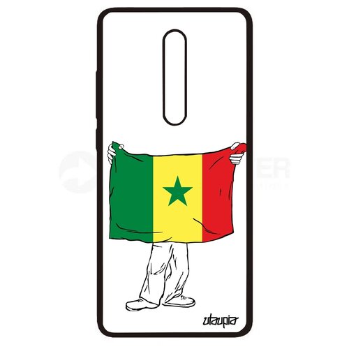 фото Чехол для мобильного xiaomi mi 9t pro, "флаг сенегала с руками" патриот страна utaupia