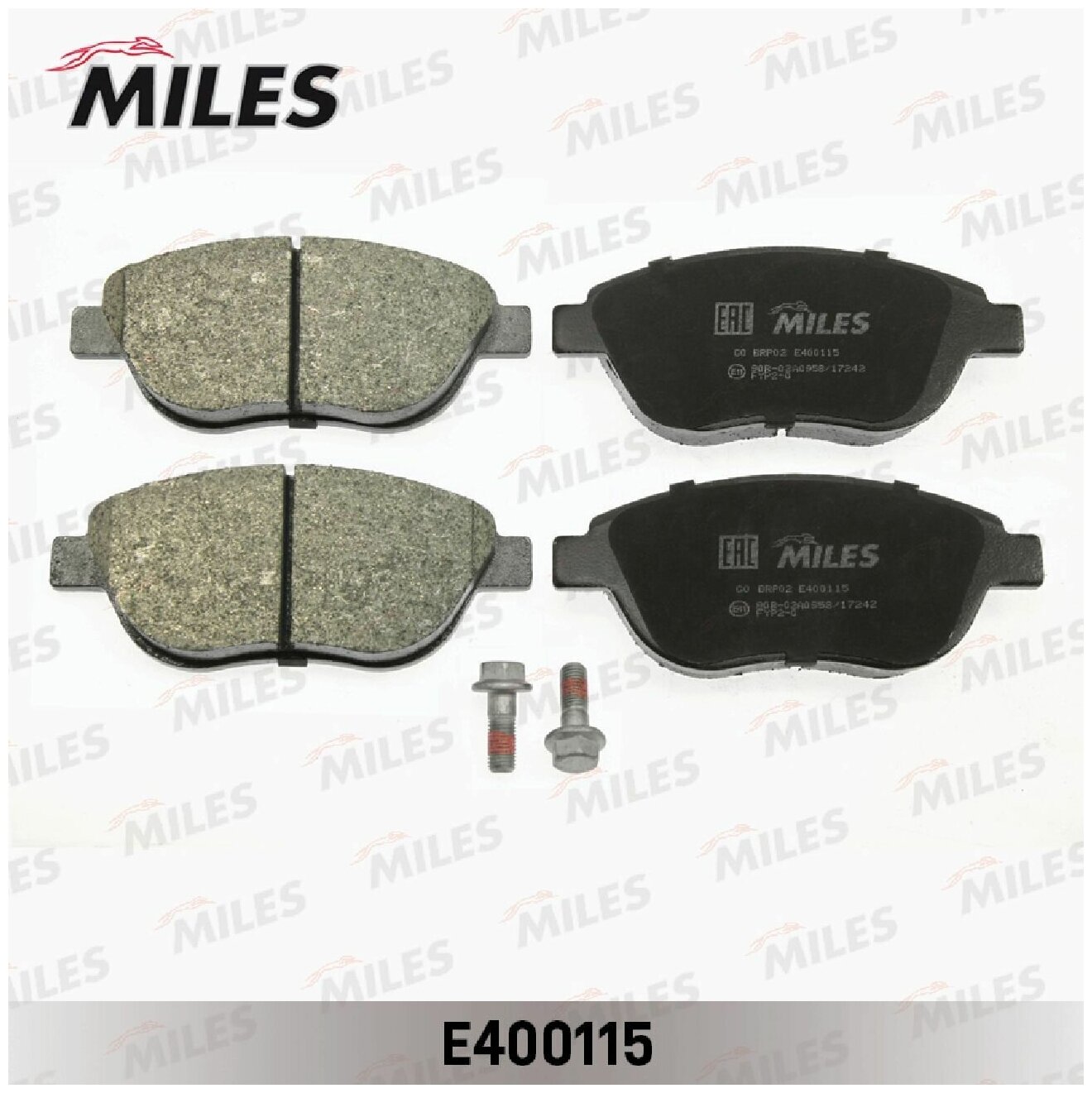 Колодки тормозные дисковые передние Miles E400115 для а/м Peugeot 207 (06-),307 (00-), Citroen Berlingo (02-)