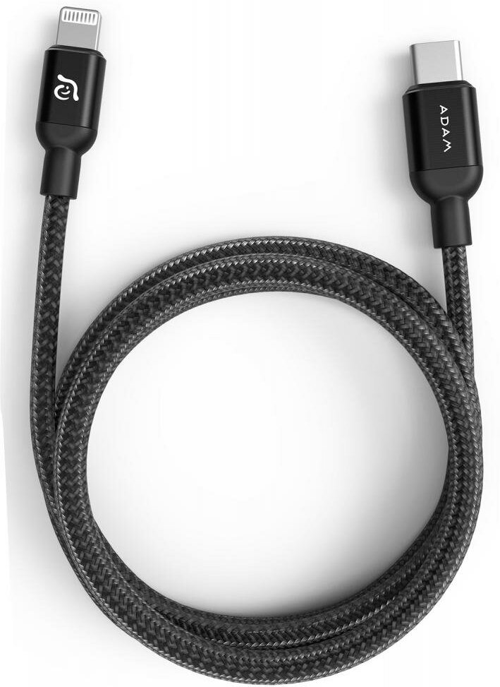 Кабель Adam Elements PeAk II C200B USB-C-Lightning 2 м, чёрный — фото 1