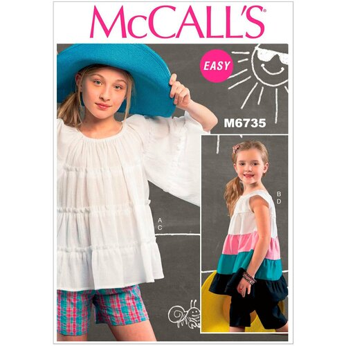 Выкройка McCall's №6735 Туника, шорты