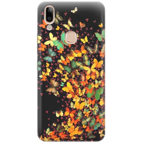 фото Re:paчехол - накладка artcolor для vivo y85 / v9 с принтом "взрыв бабочек"