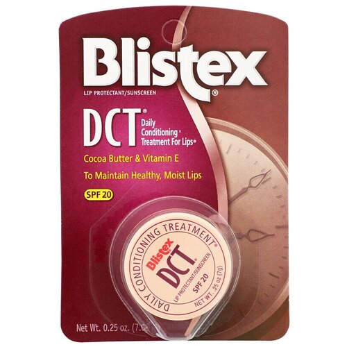 Blistex, DCT (Ежедневное увлажнение) для губ, SPF 20, 0,25 унции (7 г) двусторонний экстрактор dct 12