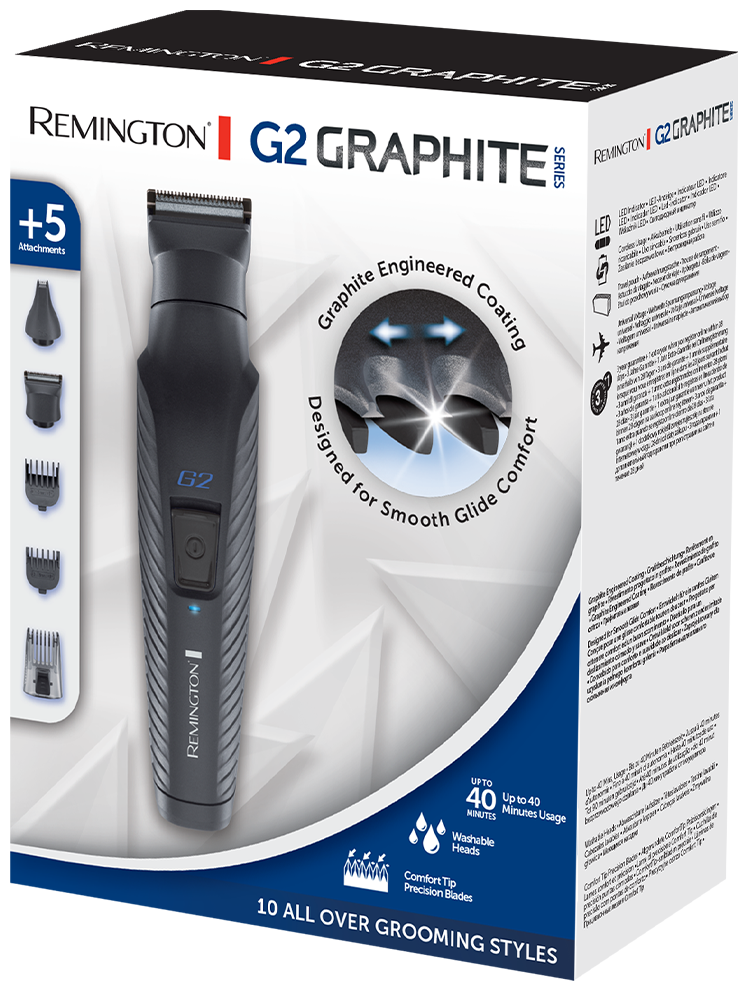 Машинка для стрижки Remington PG 2000 (с набором насадок) G2GraphiteSeries - фотография № 3