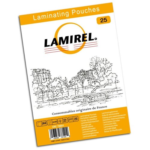 Fellowes Пленка для ламинирования Lamirel CRC-78801 А4, 100мкм, 25 шт.